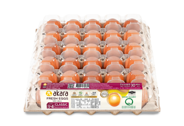 ไข่ไก่อัครา 30 ฟอง เบอร์ 3+4